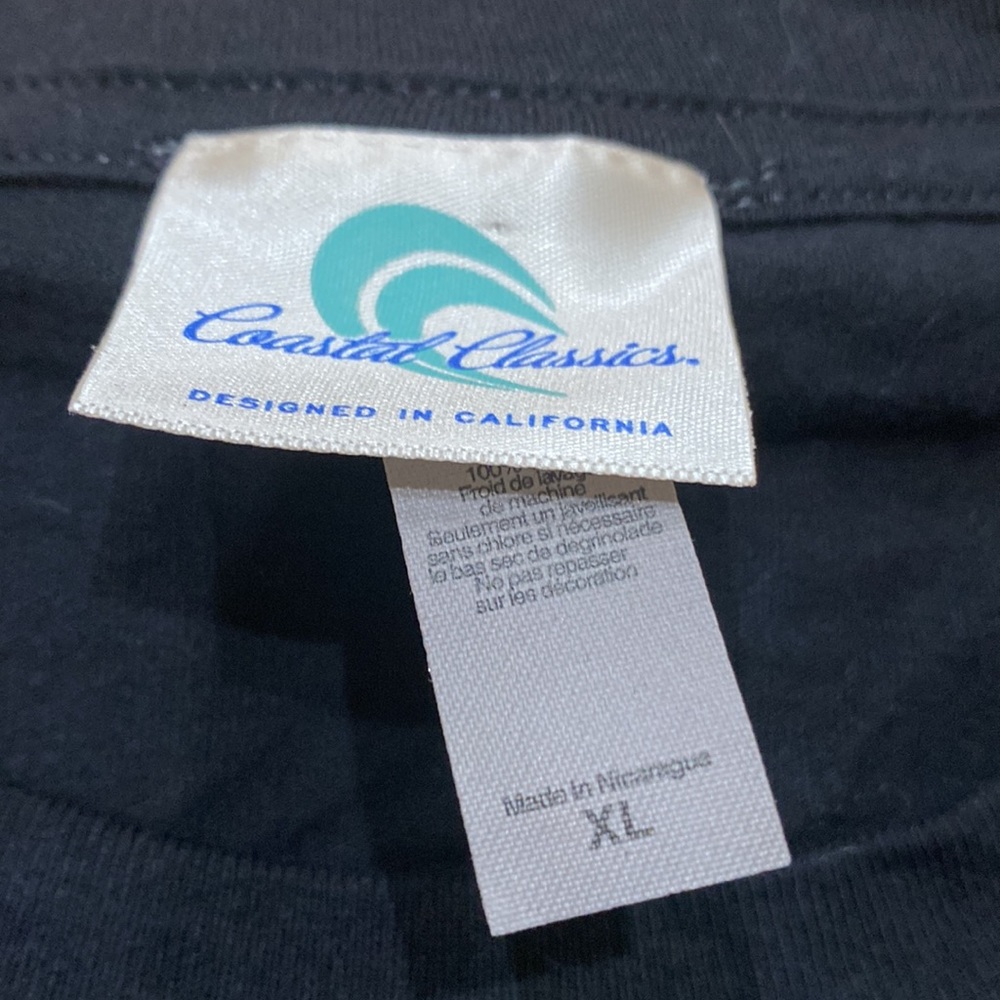 Coastal classics mens tee shirt sz Xl black high from California new w/o tags - Picture 2 of 2